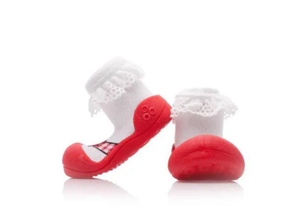 ATTIPAS Topánočky Ballet AB01 Red S veľ.19, 96-108 mm