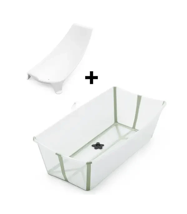 Stokke Flexi Bath X-Large Bundle Skladacia vanička na kúpanie Transparent Green