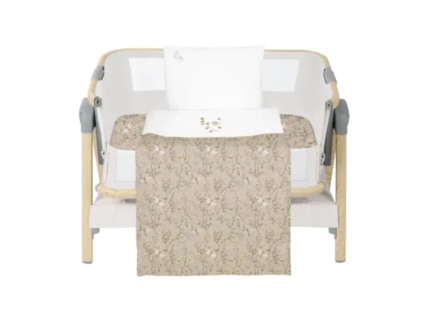 KikkaBoo Posteľná sada s obliečkami 3ks do postieľky 50x85 cm Secret Garden Beige