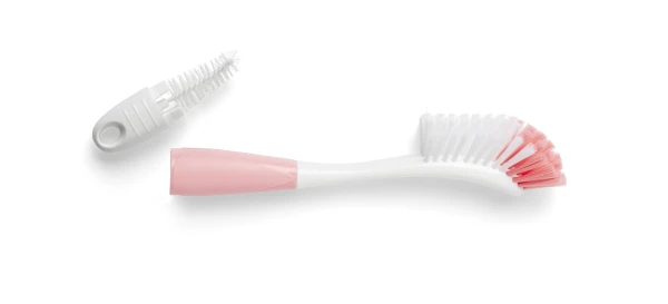 NUVITA Sada na čistenie detských fliaš 2v1, Pastel pink