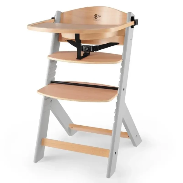 KINDERKRAFT SELECT Stolička jedálenská Enock Grey wooden, Premium