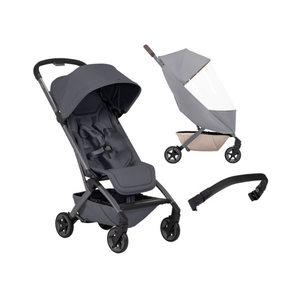 Joolz Aer 2 kočík Bundle set s pláštenkou a madlom Stone grey