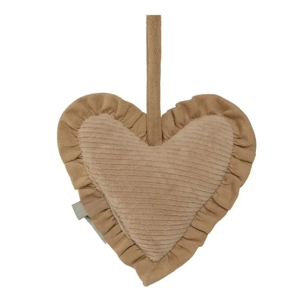 Witlof for kids maznáčik na cumlík srdiečko Urban Taupe velvet rib