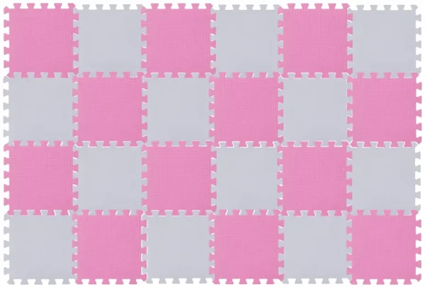 Rialto Baby Hracia podložka puzzle Pink Light Gray 180x120cm