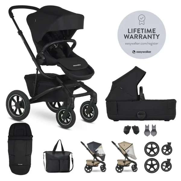 EASYWALKER SET XXL kočík kombinovaný Jimmey AIR Pepper Black s príslušenstvom