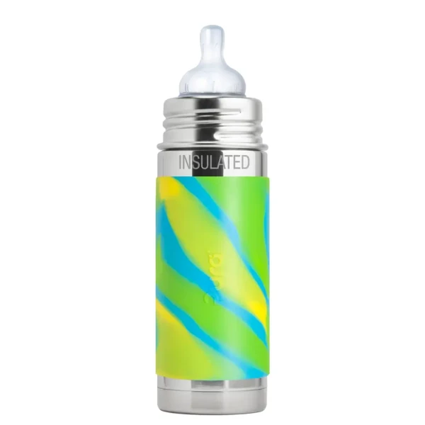 Pura® dojčenská TERMO fľaša 260ml zelená-aqua