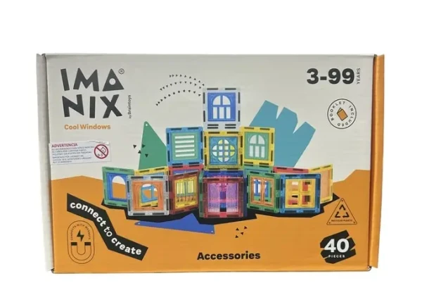 IMANIX MAGNETICKÁ STAVEBNICA COOL WINDOWS - 40 KUSOV
