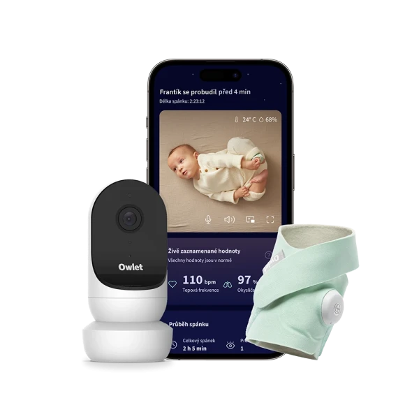 Owlet Dream Duo – Chytrá ponožka so zdravotníckou certifikáciou Mint + kamera Owlet Cam 2
