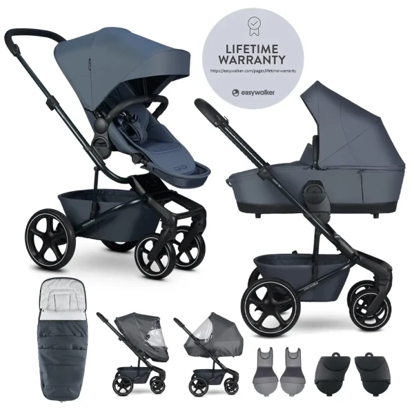 EASYWALKER Set XXL kočík kombinovaný Harvey NXT s príslušenstvom Deep Blue