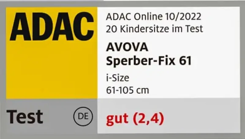 AVOVA Autosedačka Sperber-fix 61 Grey/Black