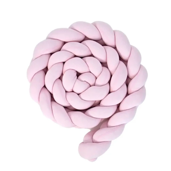 LevinFelin Pletenec do hranatej postieľky 120 × 60 - baby ružová