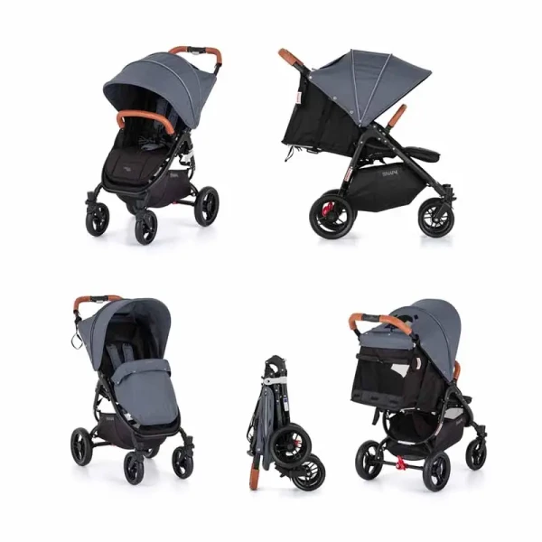 VALCO BABY Kočík športový Valco Snap 4 Flat Matte LTD Edition Glacier s prvkami z ekokože Caramel