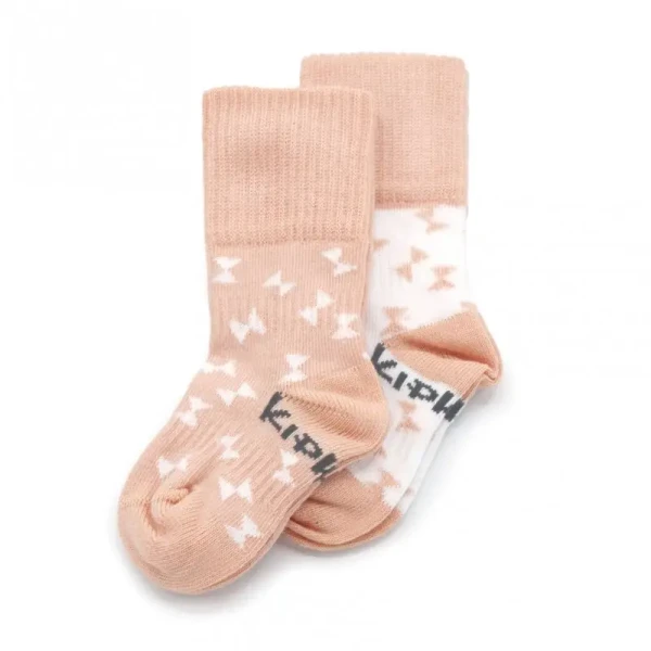 KipKep Detské ponožky Stay-on-Socks 0-6m 2páry Party Pink