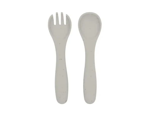 KikkaBoo Príbor 2-dielny Platinum Silicone Sand