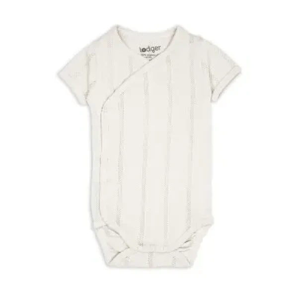 LODGER Body s krátkým rukávem Pointelle Cream vel. 68
