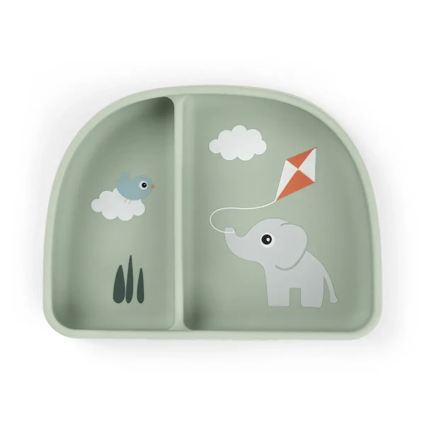 DONE BY DEER Stick and stay silikónová miska Playground - zelená