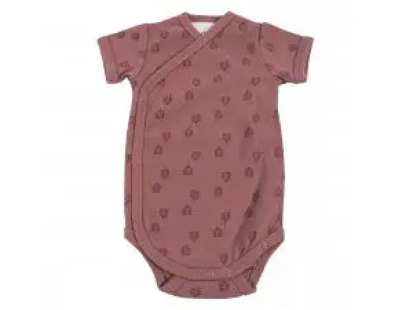 LODGER Body Romper s krátkymi rukávmi Print Rib Rosewood vel. 62