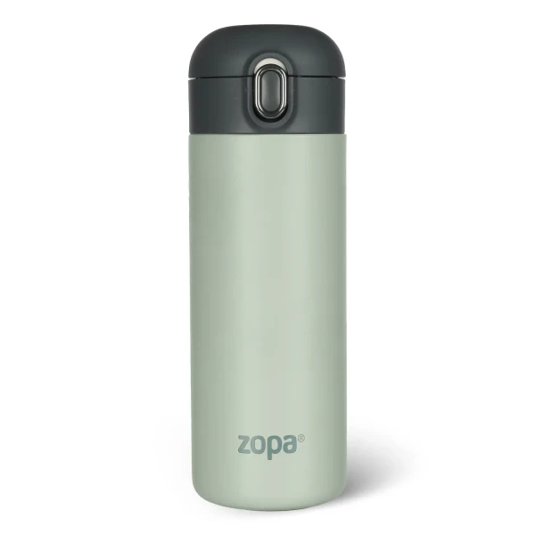 Zopa Termoska na tekutiny se silikonovým držákem 400 ml, Pistacio green