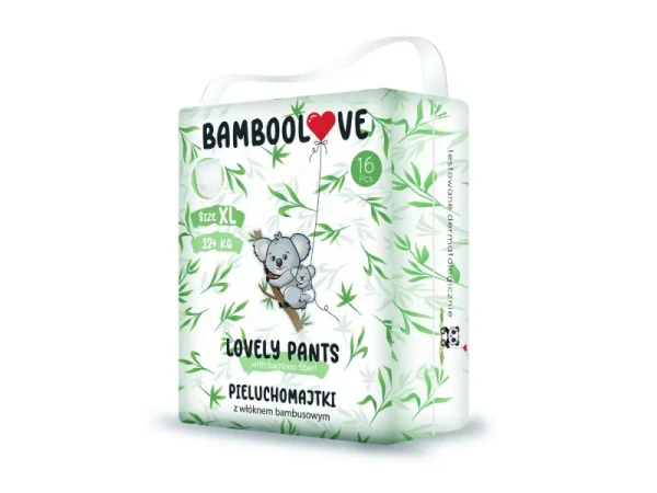 Bamboolove Plienkové nohavičky jednorazové bambus veľ. XL 12+ kg 16 ks