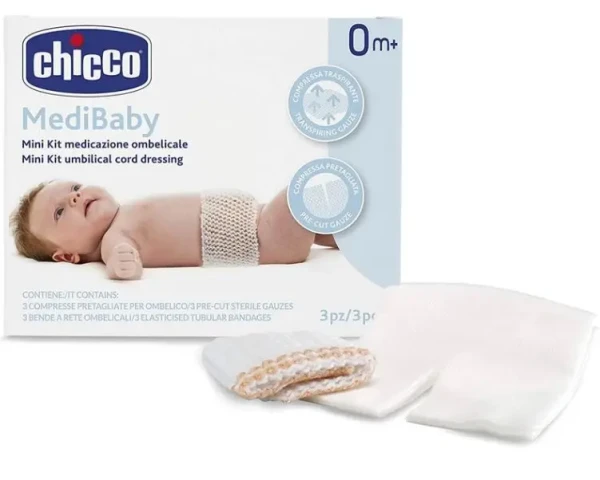 CHICCO Set na ošetrenie pupočníka Medibaby 3-3ks