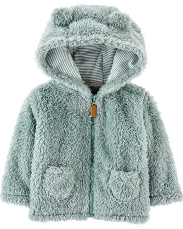 CARTER'S Kabátik na zips s kapucňou Mint Ears neutrál NB/ veľ. 56
