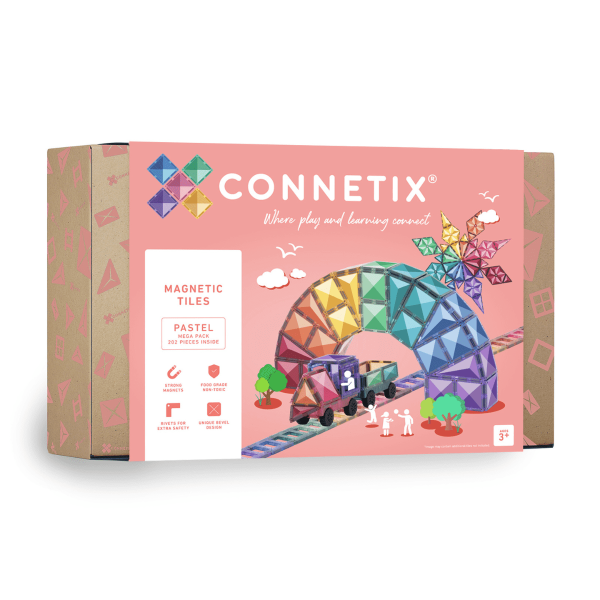 Connetix Magnetická stavebnica - Pastel Mega Pack 202 ks