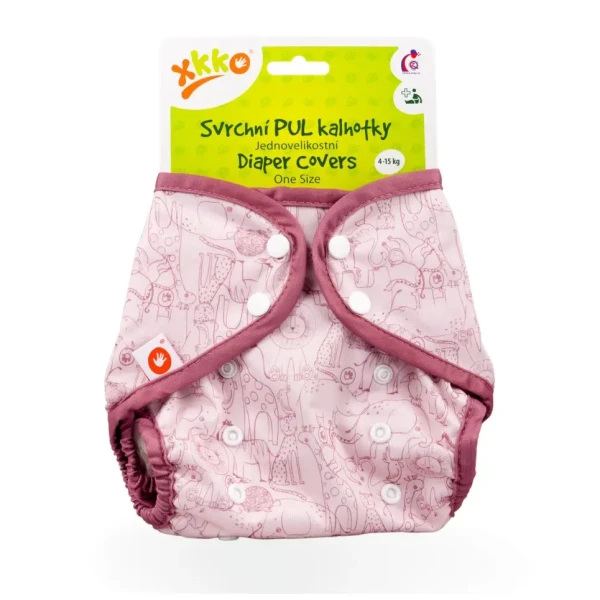 XKKO Vrchné plienkové nohavičky One Size - Safari Mesa Rose