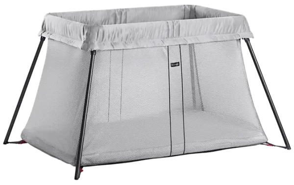 BABYBJORN Cestovná postieľka Travel Crib Light Silver - strieborná