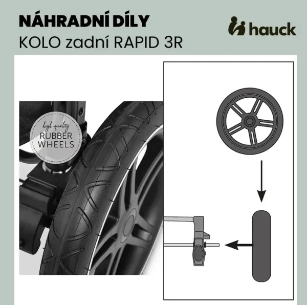 Hauck KOLO ZADNÉ RAPID 3 BLACK