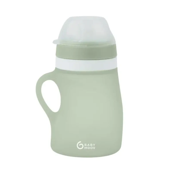 BabyMoov Silikónová fľaša 150ml Green