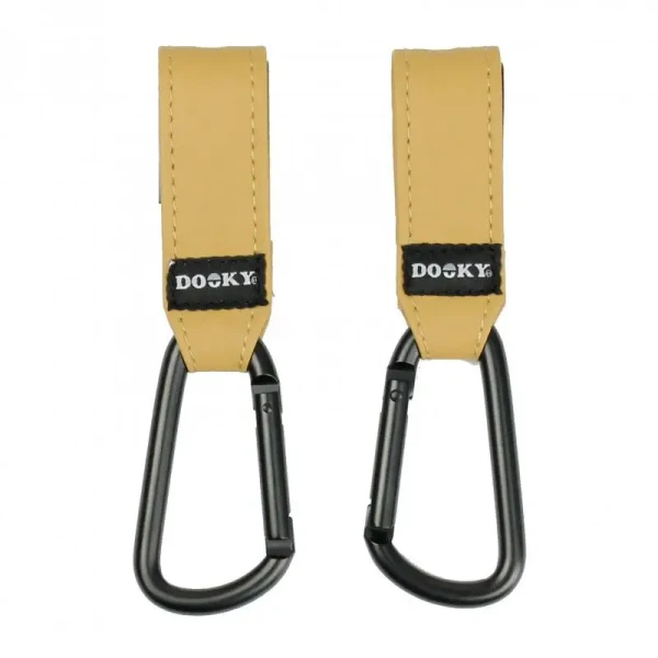 Dooky Háčiky Buggy Hook SMALL 2ks Brown