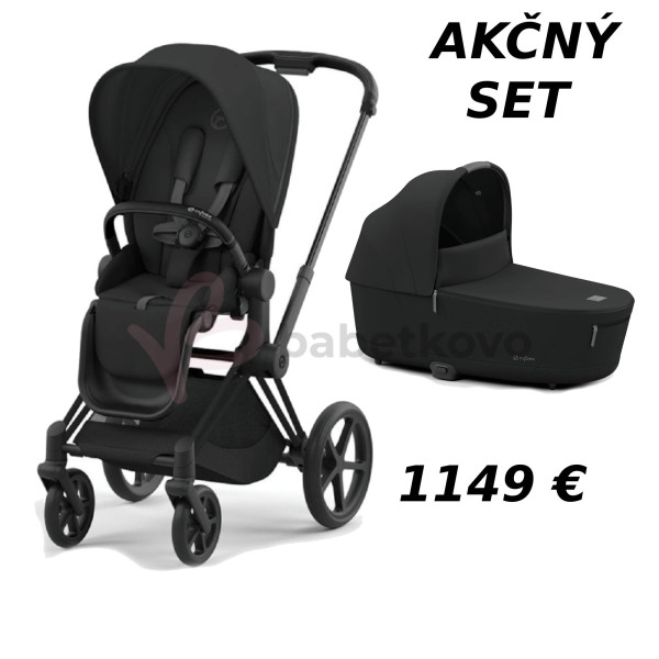 CYBEX PRIAM 4 AKČNÝ SET MATT BLACK Sepia Black