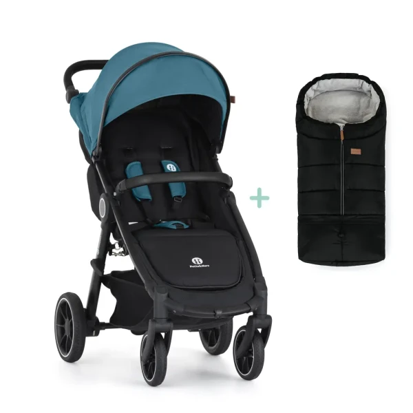 PETITE&MARS Kočík športový Street 2 RWS Black Ocean Blue + PETITE&MARS fusak Jibot ZADARMO