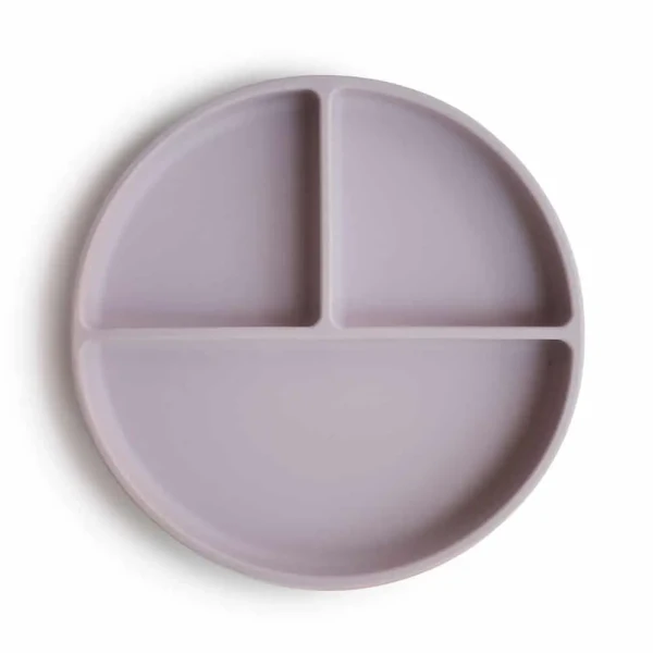 Mushie silikónový tanier s prísavkou Soft Lilac