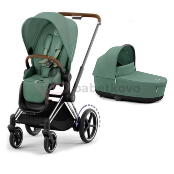 CYBEX E-PRIAM 2-kombinácia CHROME BROWN Leaf Green