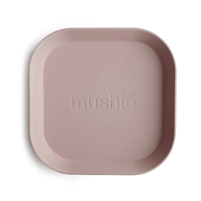 Mushie hranatý tanier 2 ks | Sage