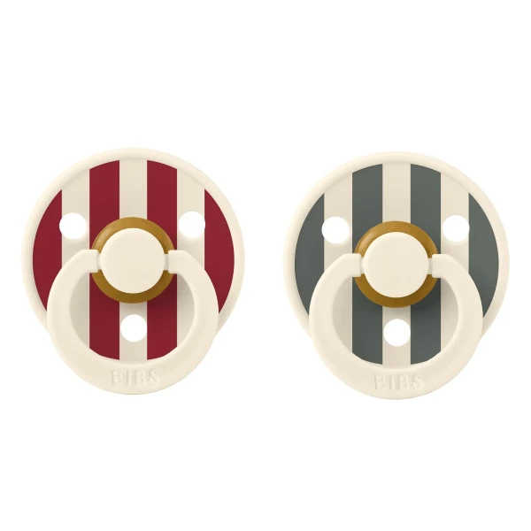 BIBS STUDIO Colour Pin cumlíky z prírodného kaučuku 2ks - veľkosť 2 Rube Pine mix