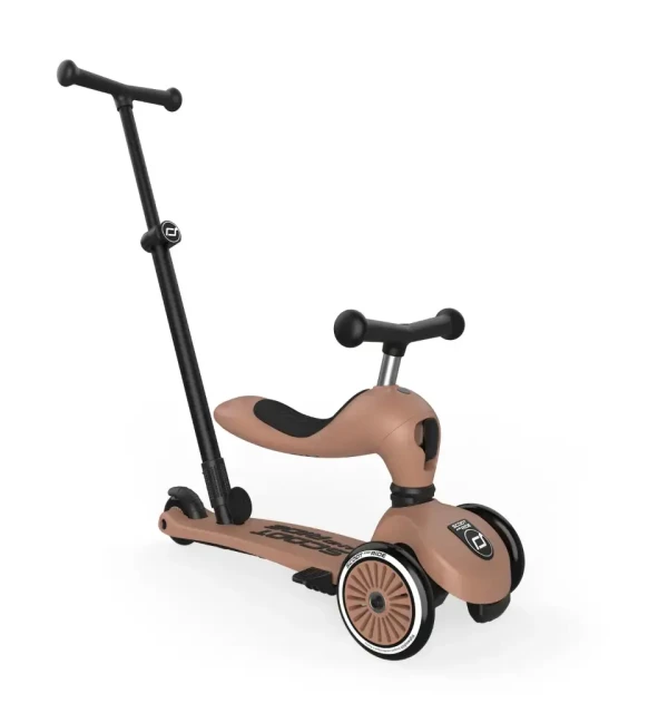 SCOOT AND RIDE DETSKÁ KOLOBEŽKA 2V1 - HIGHWAYKICK 1 PUSH AND GO - MOCHA