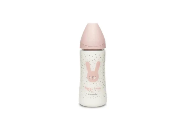 SUAVINEX  Premium fľaša 360 ml L HYGGE králik - ružová