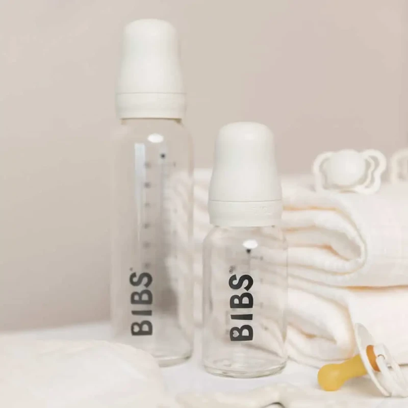 BIBS Baby Bottle sklenená fľaša 110ml Cloud