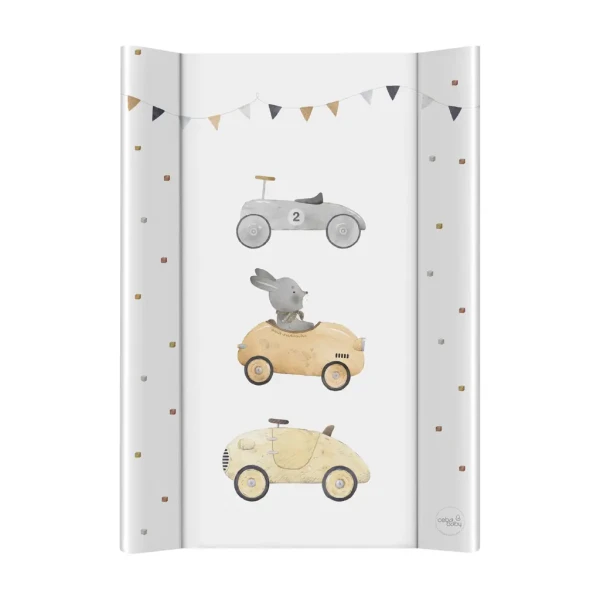CEBA BABY Podložka prebaľovacia 2-hranná s pevnou doskou (50x70) Ultra Light Bunny Driver