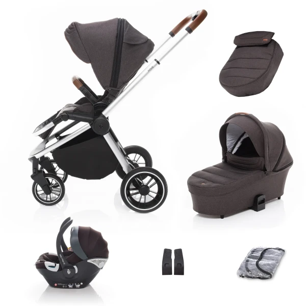 ZOPA SET kočík Move + vanička + adaptéry + autosedačka, Rocky Grey/Silver