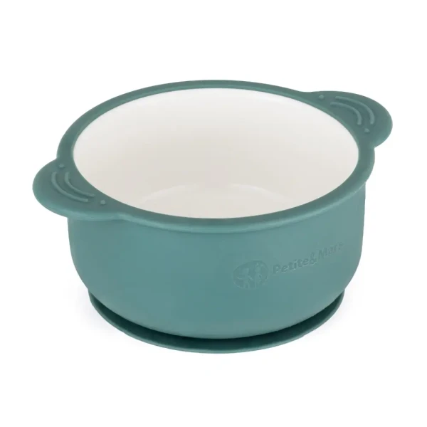 PETITE&MARS Miska keramická so silikonovým obalom Misty Green