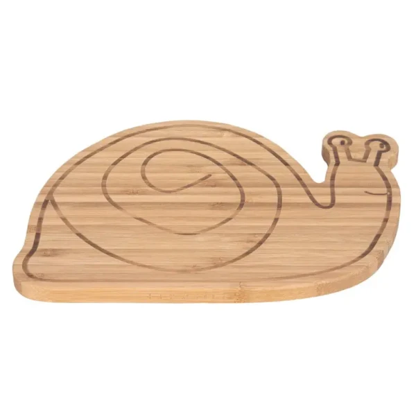 Lässig raňajková doska 2023 Bamboo Wood Garden Explorer slimák