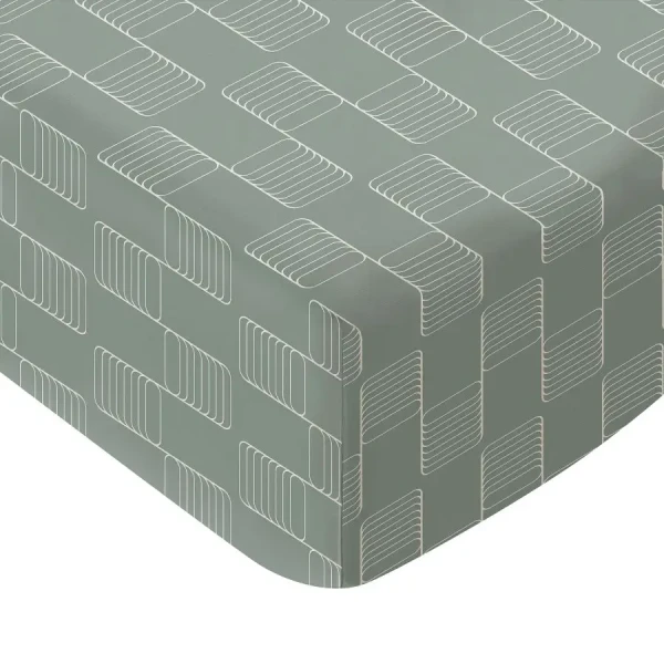 Witlof for kids napínacie prestieradlo 40 x 80 cm Sticky Stripes Green