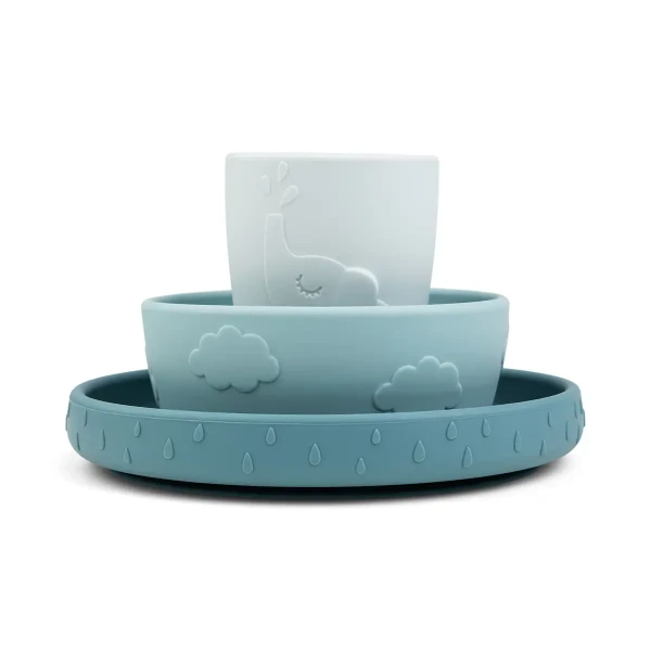 DONE BY DEER Stick and stay jedálenský set Deer friends - modrý