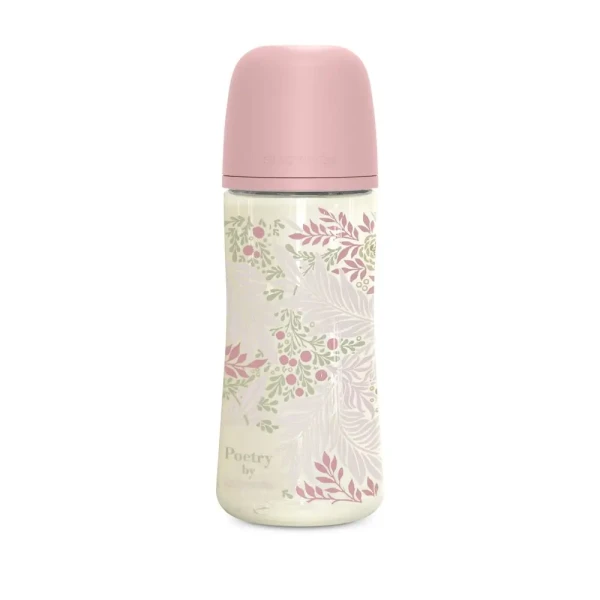 SUAVINEX Dojčenská fľaša POETRY 360ml FYZIOL PRETOK L - ružová