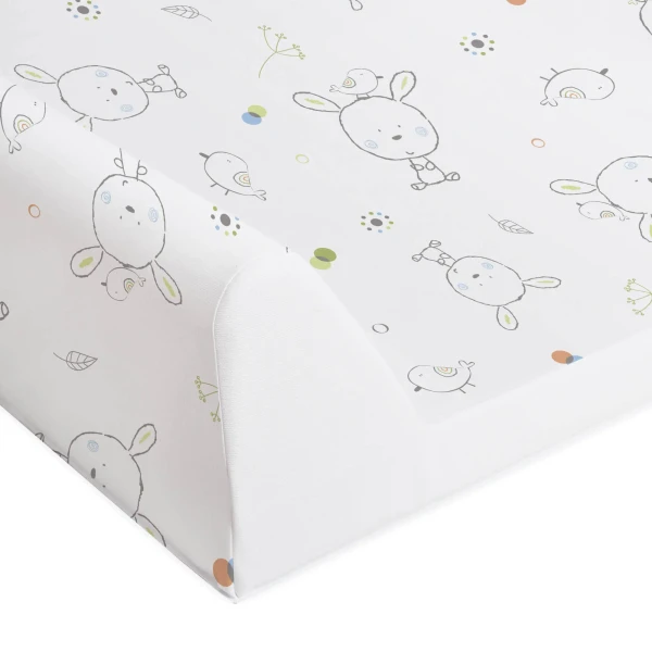 CEBA Podložka prebaľovacia 2-hranná s pevnou doskou (50x70) Comfort Dream bodkami biela