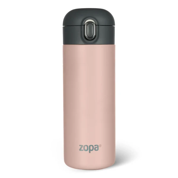 Zopa Termoska na tekutiny se silikonovým držákem 400 ml, Candy pink
