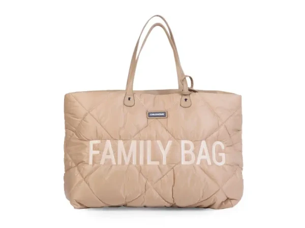 Childhome Cestovná taška Family Bag Puffered Beige